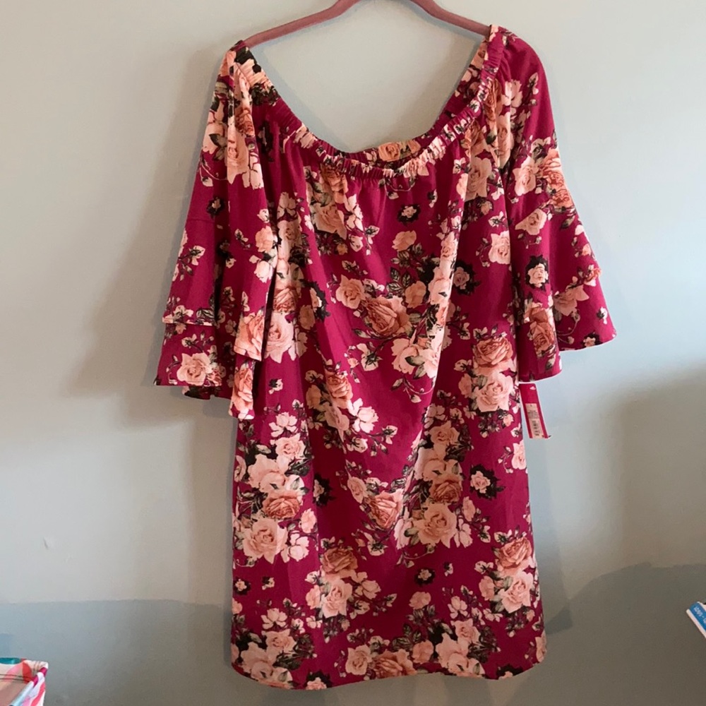 Floral off the shoulder dress